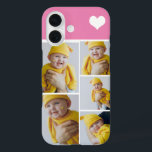 Personalisierte Fotomaterial mit Herz iPhone 16 Hülle<br><div class="desc">Machen Sie ein Personalisiertes Foto-Sake-Handy-Gehäuse mit Liebe Herzstück Detail aus Ricaso - fügen Sie Ihre eigenen Fotos - Foto Collage Keepake Geschenke für viele Stile zur Verfügung - wählen Sie Ihre Option im Drop-Down-Menü</div>