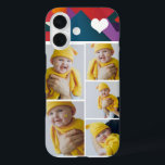 Personalisierte Fotomaterial mit Herz iPhone 16 Hülle<br><div class="desc">Machen Sie ein Personalisiertes Foto-Sake-Handy-Gehäuse mit Liebe Herzstück Detail aus Ricaso - fügen Sie Ihre eigenen Fotos - Foto Collage Keepake Geschenke für viele Stile zur Verfügung - wählen Sie Ihre Option im Drop-Down-Menü</div>