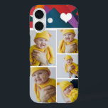 Personalisierte Fotomaterial mit Herz iPhone 16 Hülle<br><div class="desc">Machen Sie ein Personalisiertes Foto-Sake-Handy-Gehäuse mit Liebe Herzstück Detail aus Ricaso - fügen Sie Ihre eigenen Fotos - Foto Collage Keepake Geschenke für viele Stile zur Verfügung - wählen Sie Ihre Option im Drop-Down-Menü</div>