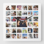 Personalisierte Fotomaterial Quadratische Wanduhr (Vorderseite)