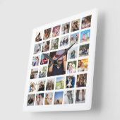 Personalisierte Fotomaterial Quadratische Wanduhr (Winkel)