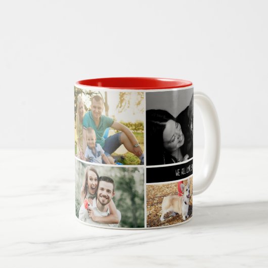 Personalisierte Fotomaterial zweifarbig Zweifarbige Tasse (VorderseiteRechts)