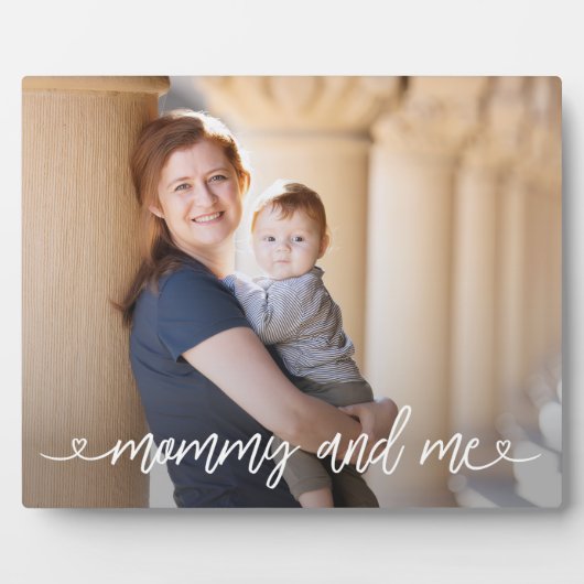 Personalisierte Fotoplatte 'Mutter und ich' - Groß (Vorderseite)