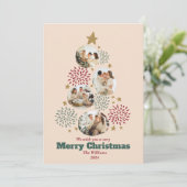 Personalisierte Fotos der Weihnachtsbaumfamilie Feiertagskarte (Stehend Vorderseite)