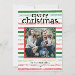 Personalisierte Fotos Farbenfrohe Weihnachtskarte Feiertagskarte