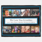 Personalisierte Fotos | Geschenke für Oma Fleecedecke (Vorderseite (Horizontal))