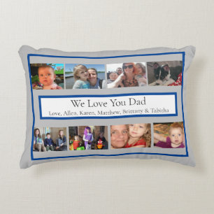 Personalisierte Fotos Geschenke für Vater Dekokissen
