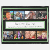 Personalisierte Fotos | Geschenke für Vater Fleecedecke (Vorderseite (Horizontal))