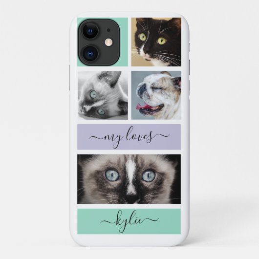 Personalisierte Fotos Lila Minze grün Case-Mate iPhone Hülle (Rückseite)