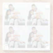 Personalisierte Fotos mit vier Collagen Glasuntersetzer (Rückseite)