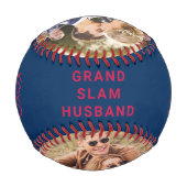 Personalisierte Fotos Red Blue Baseball (Rückseite)