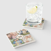 Personalisierte Fotos Steinuntersetzer (Seitenansicht)