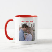 Personalisierte Fotos und ein glücklicher Valentin Tasse (Links)