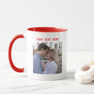 Personalisierte Fotos und ein glücklicher Valentin Tasse