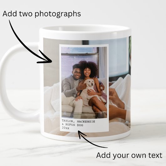 Personalisierte Fotos und Text Jumbo-Tasse