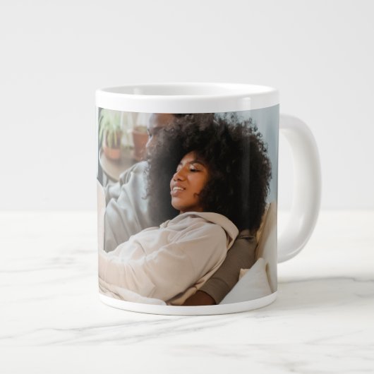 Personalisierte Fotos und Text Jumbo-Tasse (Vorderseite Rechts)