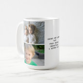 Personalisierte Fotos und Text Kaffeetasse (Vorderseite Links)