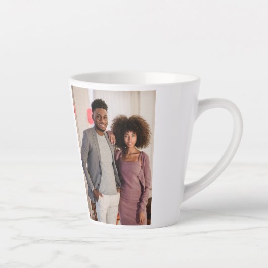 Personalisierte Fotos und Text Milchtasse (Rechts)