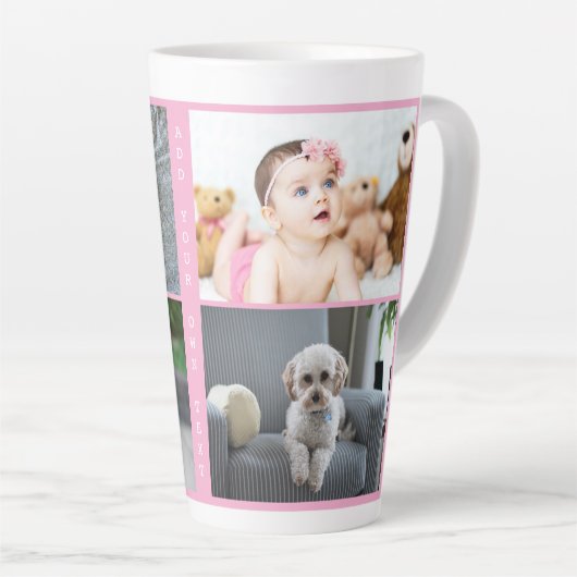 Personalisierte Fotos und Text Milchtasse (Rechte Ecke)