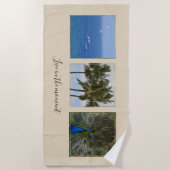 Personalisierte Fotos und Text Strandtuch (Vorderseite)