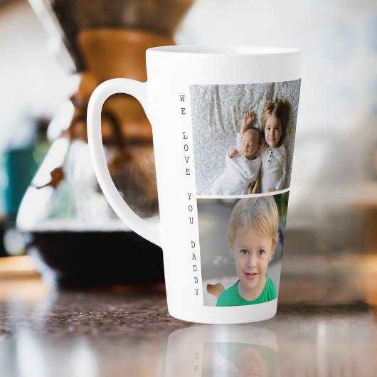 Personalisierte Fotos und Text Wir Liebe Sie Papa Milchtasse