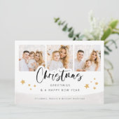 Personalisierte Fotos Weihnachtsfeiertag Gruß Karte (Stehend Vorderseite)