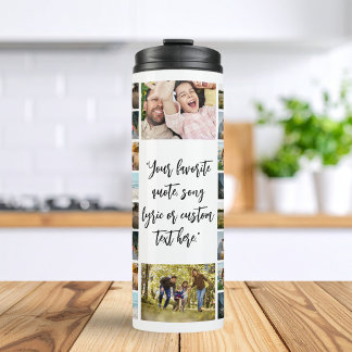 Personalisierte Fotosammlung mit Angebot Thermosbecher
