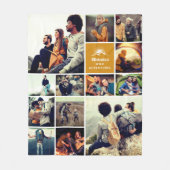 Personalisierte Fotosammlung "Wilde Abenteuer" Fleecedecke (Vorderseite)