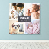 Personalisierte Fotosammlungsblöcke für die Famili Leinwanddruck (Insitu (Holzboden))