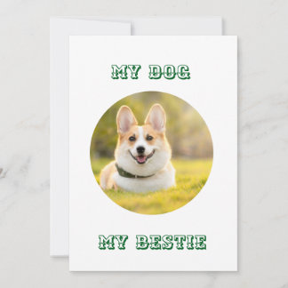 Personalisierte Fotovorlage für meinen Hund - Mein Feiertagskarte
