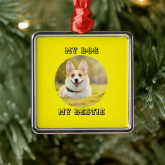 Personalisierte Fotovorlage für meinen Hund - Mein Ornament Aus Metall