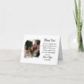 Personalisierte Fotovorlage Hochzeitsdankeschön Dankeskarte (Vorderseite)