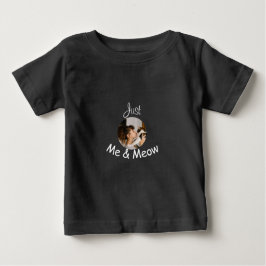 Personalisierte Fotovorlage "Just Me and Meow" - Baby T-shirt