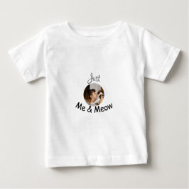 Personalisierte Fotovorlage "Just Me and Meow" - Baby T-shirt