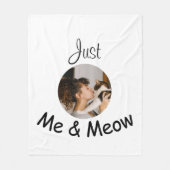 Personalisierte Fotovorlage "Just Me and Meow" - Fleecedecke (Vorderseite)
