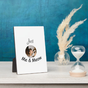 Personalisierte Fotovorlage "Just Me and Meow" - Fotoplatte