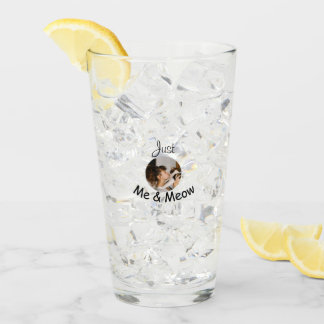 Personalisierte Fotovorlage "Just Me and Meow" - Glas