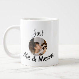 Personalisierte Fotovorlage "Just Me and Meow" - Jumbo-Tasse