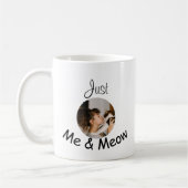Personalisierte Fotovorlage "Just Me and Meow" - Kaffeetasse (Links)