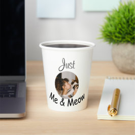 Personalisierte Fotovorlage "Just Me and Meow" - Pappbecher