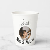 Personalisierte Fotovorlage "Just Me and Meow" - Pappbecher (Rückseite)
