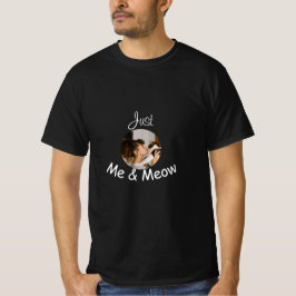 Personalisierte Fotovorlage "Just Me and Meow" - T-Shirt