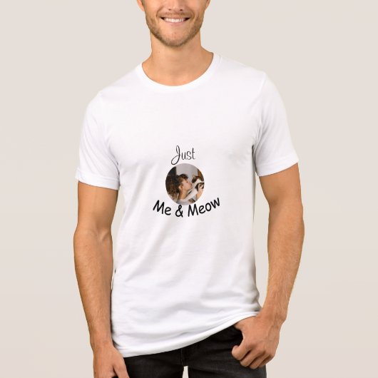 Personalisierte Fotovorlage "Just Me and Meow" - Tri-Blend Shirt (Vorderseite)