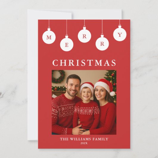 Personalisierte Fotoweihnachtskarte Feiertagskarte (Vorderseite)