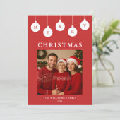 Personalisierte Fotoweihnachtskarte Feiertagskarte (Stehend Vorderseite)