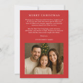 Personalisierte Fotoweihnachtskarte Feiertagskarte (Rückseite)