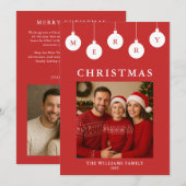 Personalisierte Fotoweihnachtskarte Feiertagskarte (Vorne/Hinten)