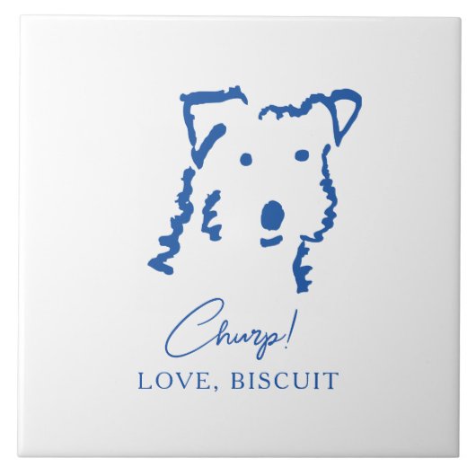 Personalisierte Fox-Terrier-Haustier-Dekorationsfl Fliese (Vorderseite)
