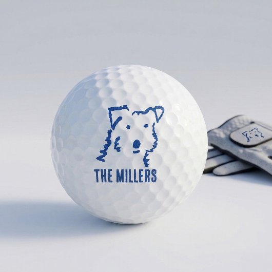 Personalisierte Fox Terrier Hunde Golfbälle