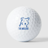 Personalisierte Fox Terrier Hunde Golfbälle (Vorderseite)
